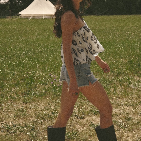 Zara limited edition bohemian cotton crop top - Picture 4 of 10